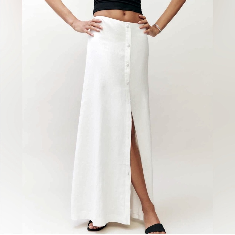 Reformation Andi Linen Maxi Skirt